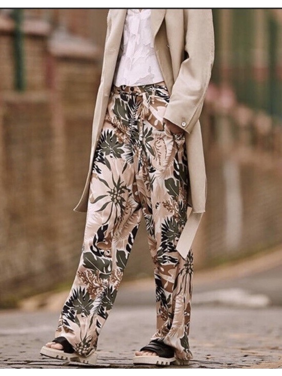rag & bone Pants - 🤎rag & bone Silk “Victoria” Tropical Print Pants
